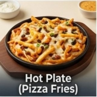 بشقاب داغ (زربین، ژامبون، گوشت، قارچ، پنیر پیتزا)